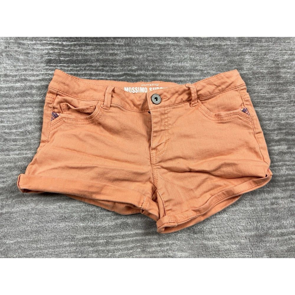 Mossimo Shorts‎ 7 Fit 6 Orange Cuffed Cotton Blend Casual